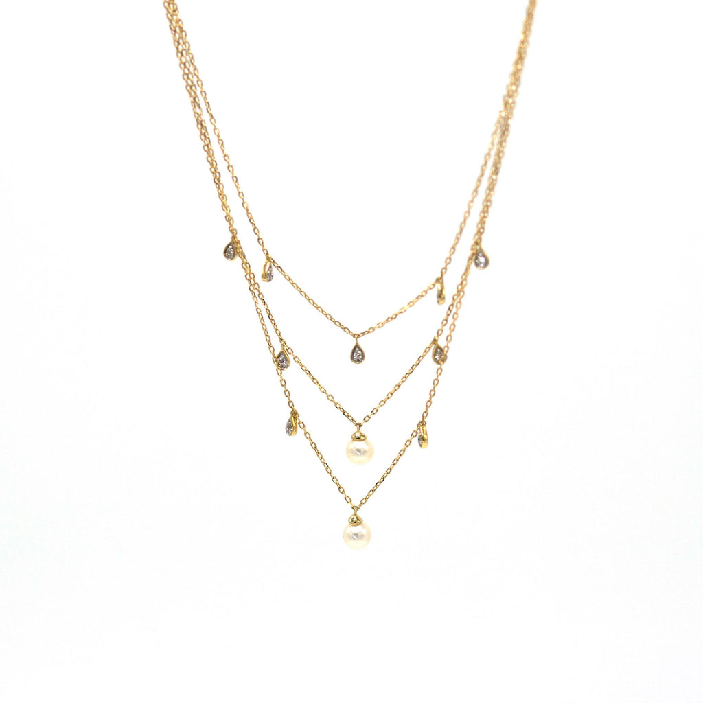 Collar tres sonrisas y diamantes