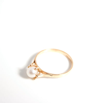 Anillo oro rosa y perla