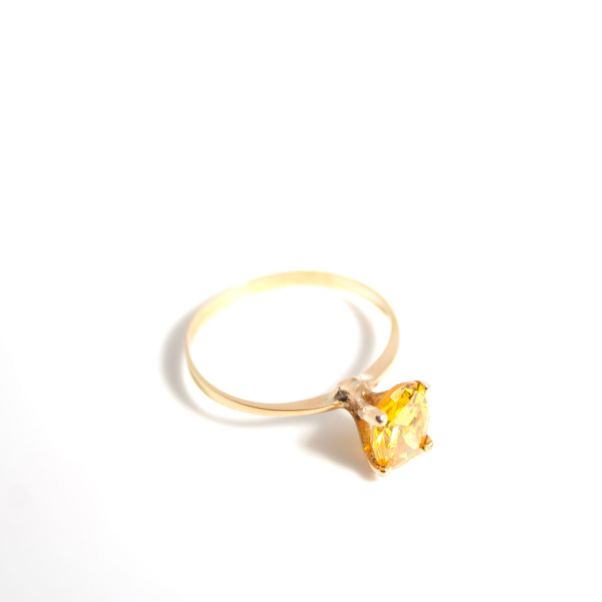 Anillo topacio citrino oro amarillo