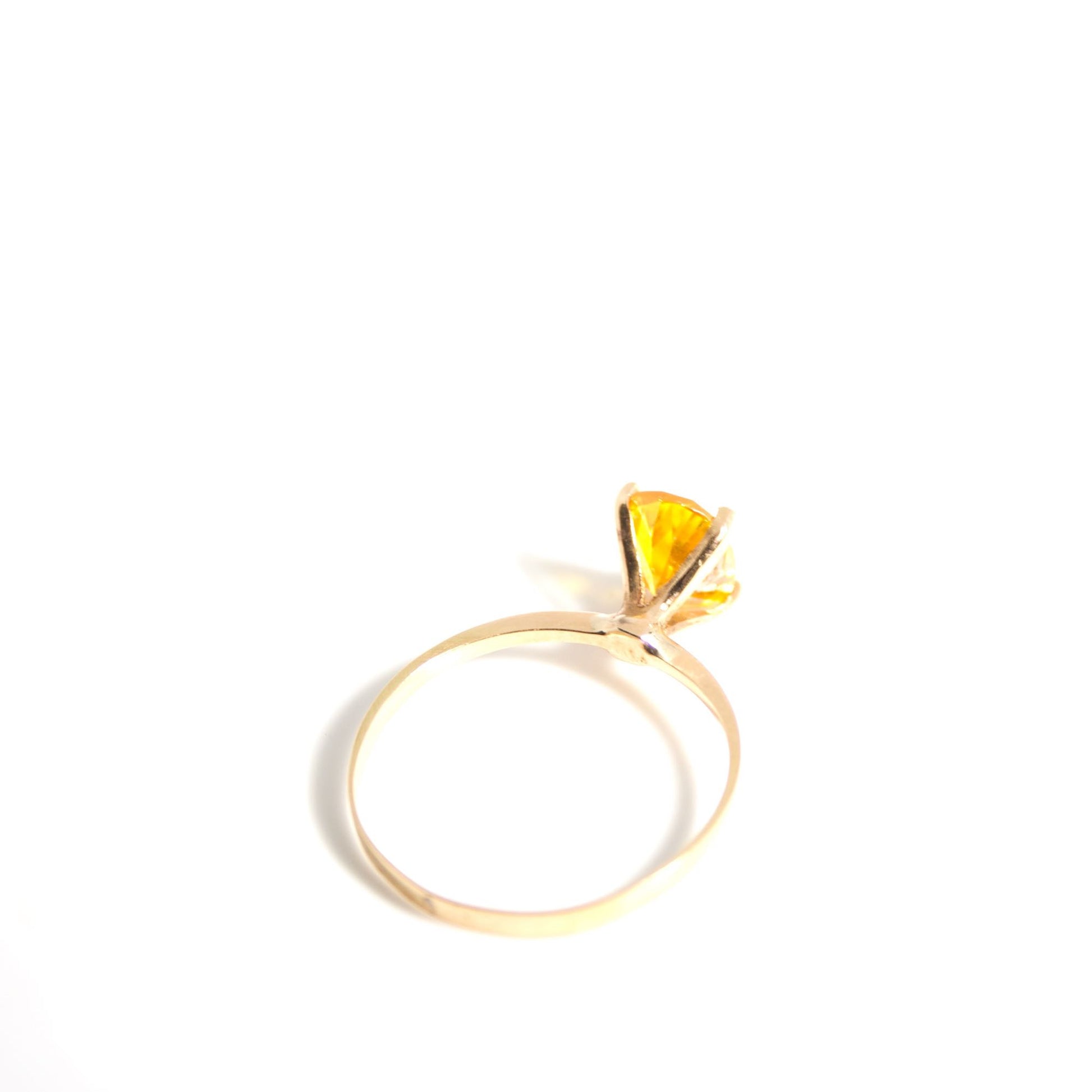 Anillo topacio citrino oro amarillo