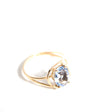 Anillo oro amarillo aguamarina
