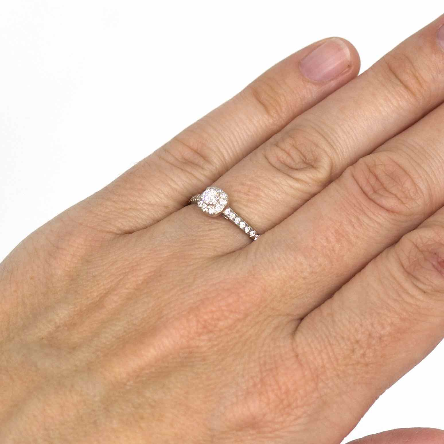 Solitario Oro blanco