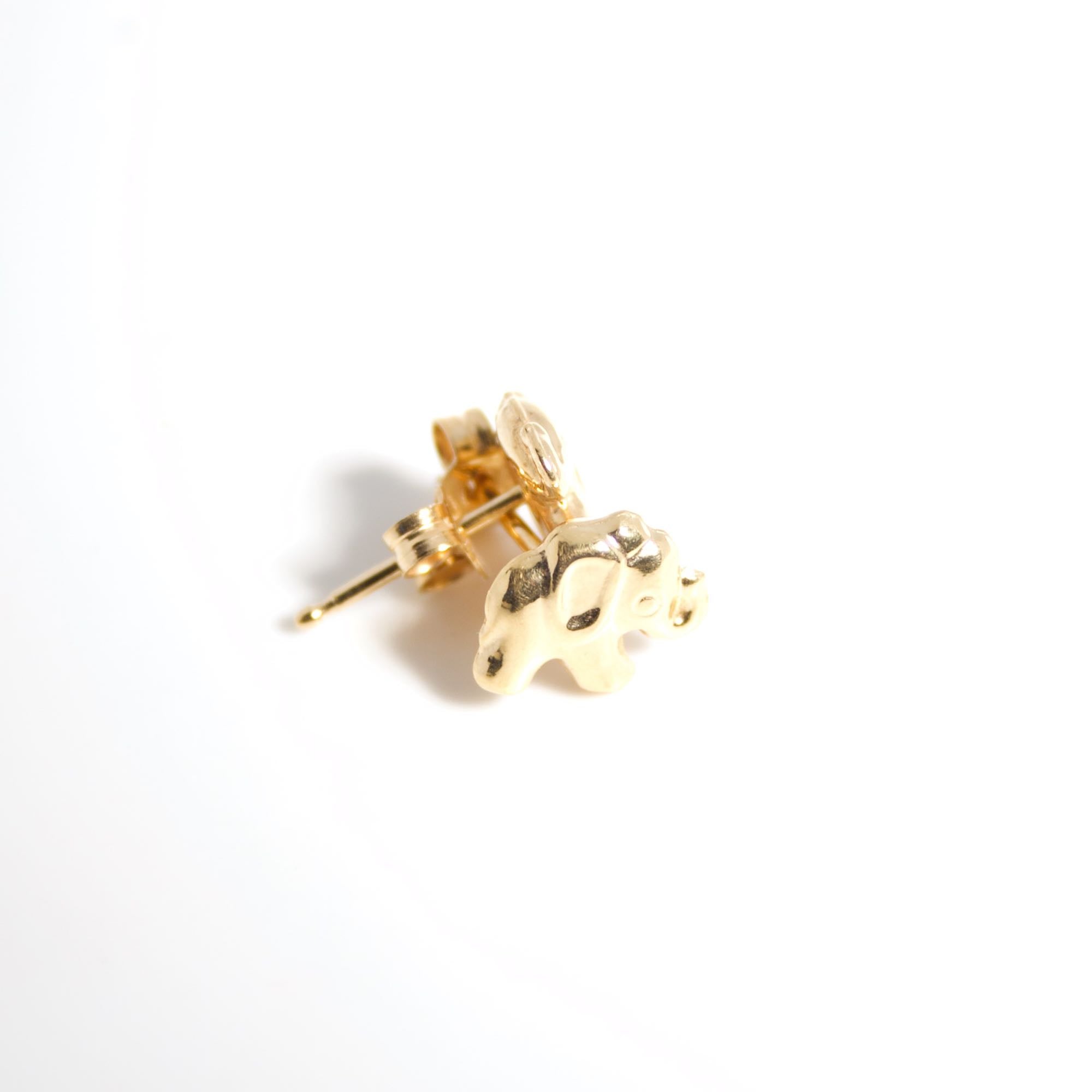 Aros oro amarillo elefantitos