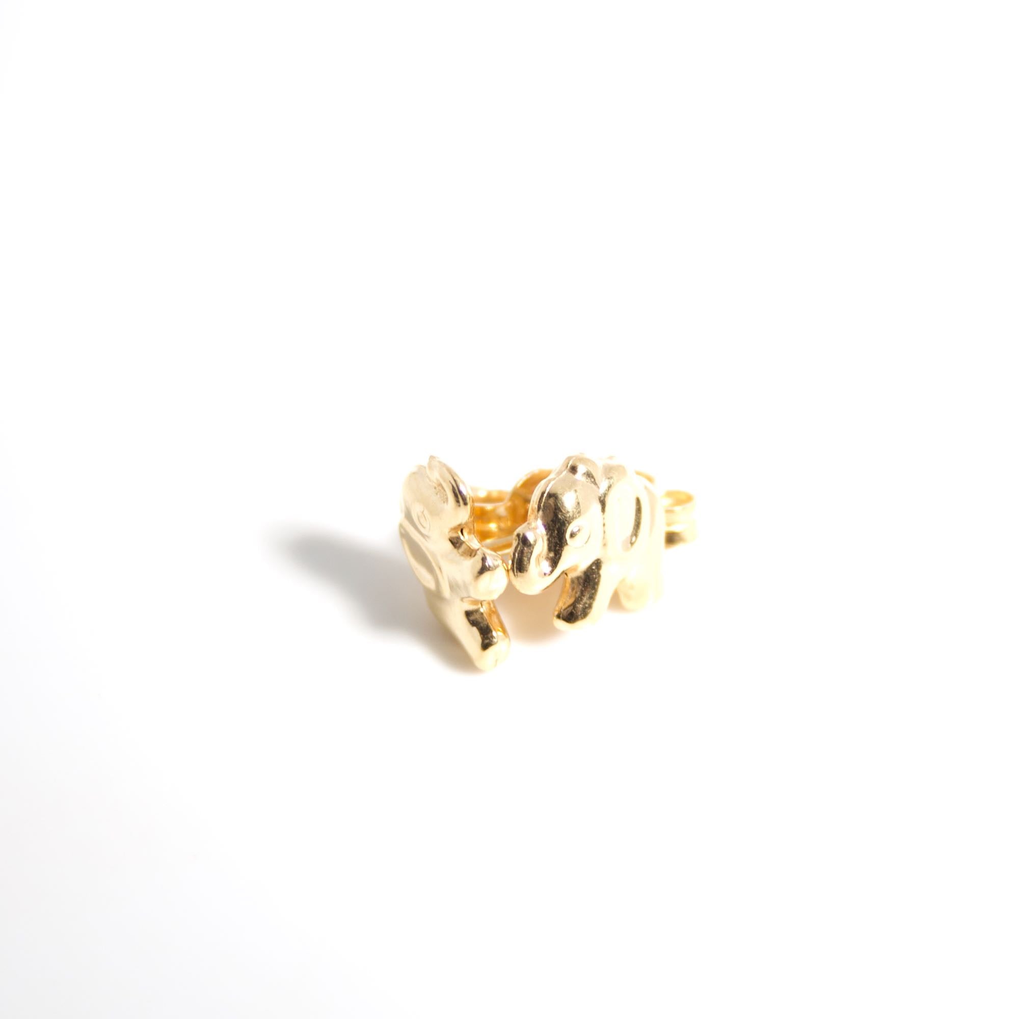 Aros oro amarillo elefantitos