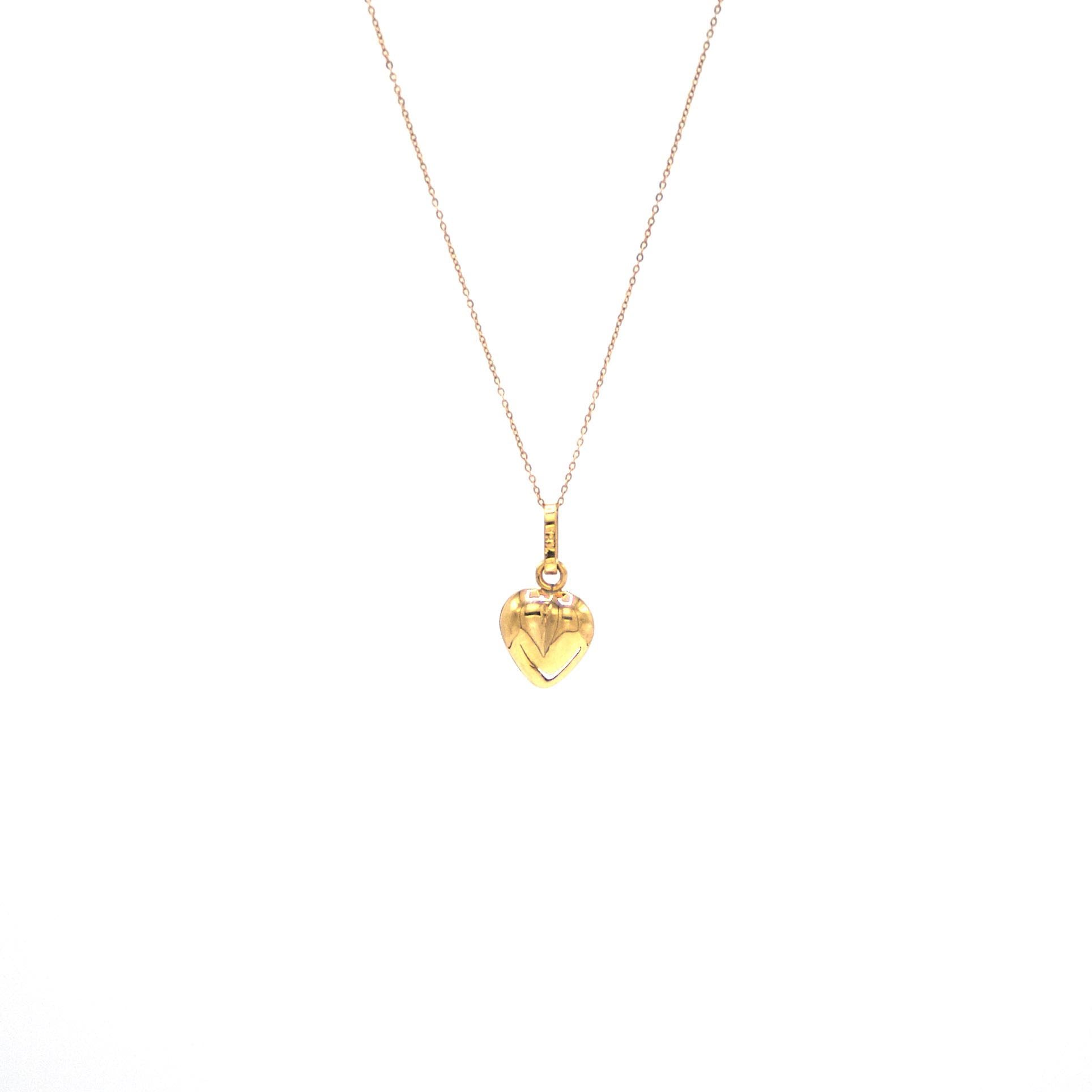 Colgante corazon y cadena 60