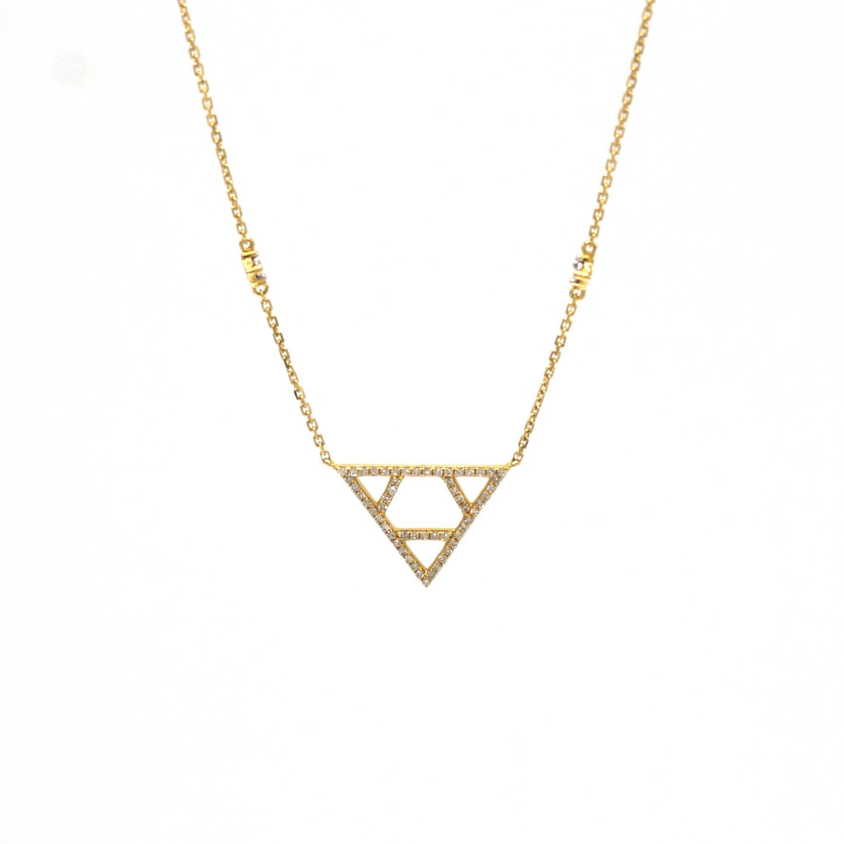 Colgante Oro amarillo triangular