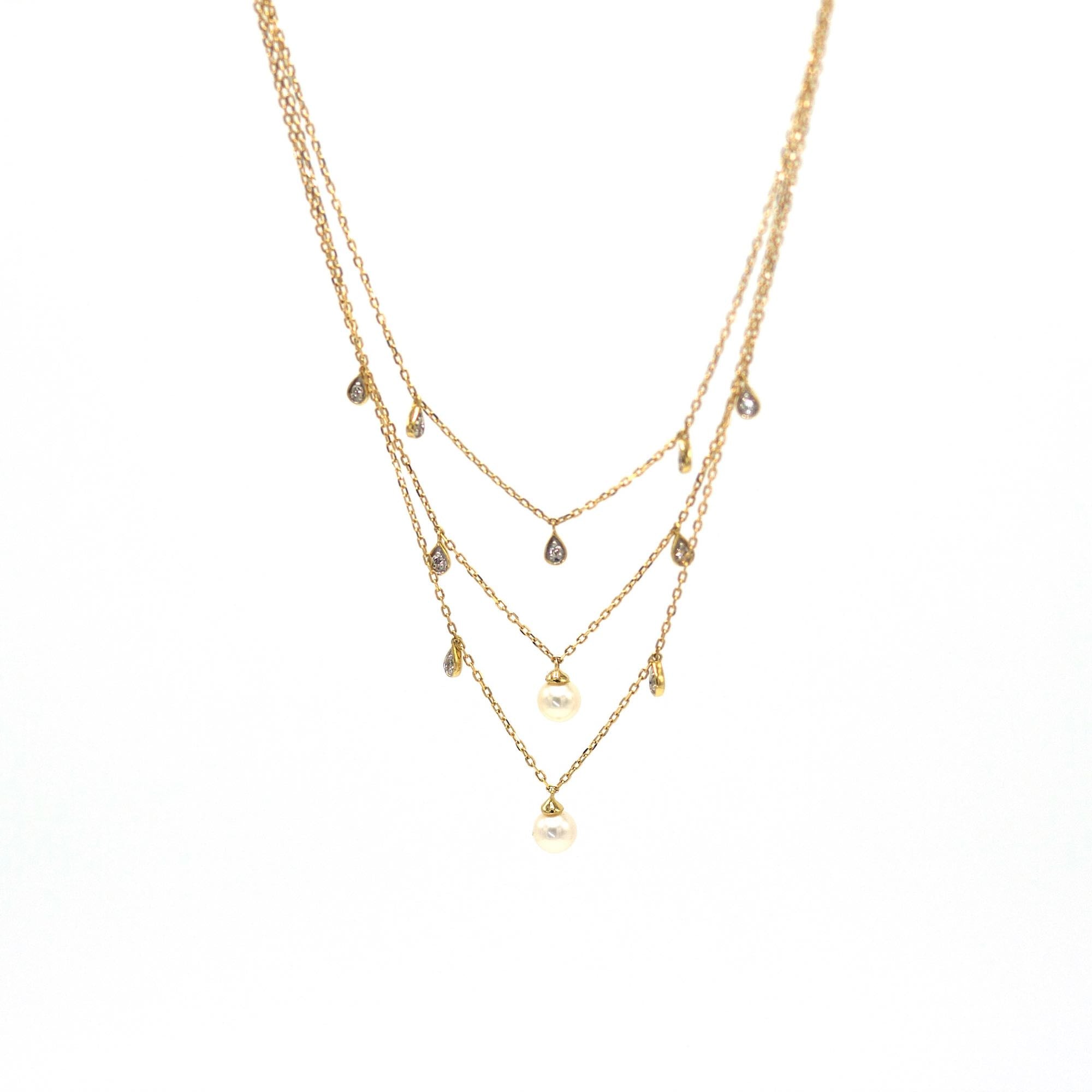 Collar tres sonrisas y diamantes