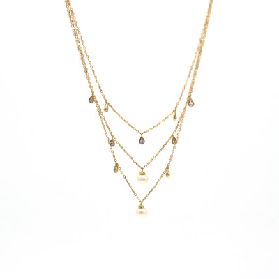 Collar tres sonrisas y diamantes