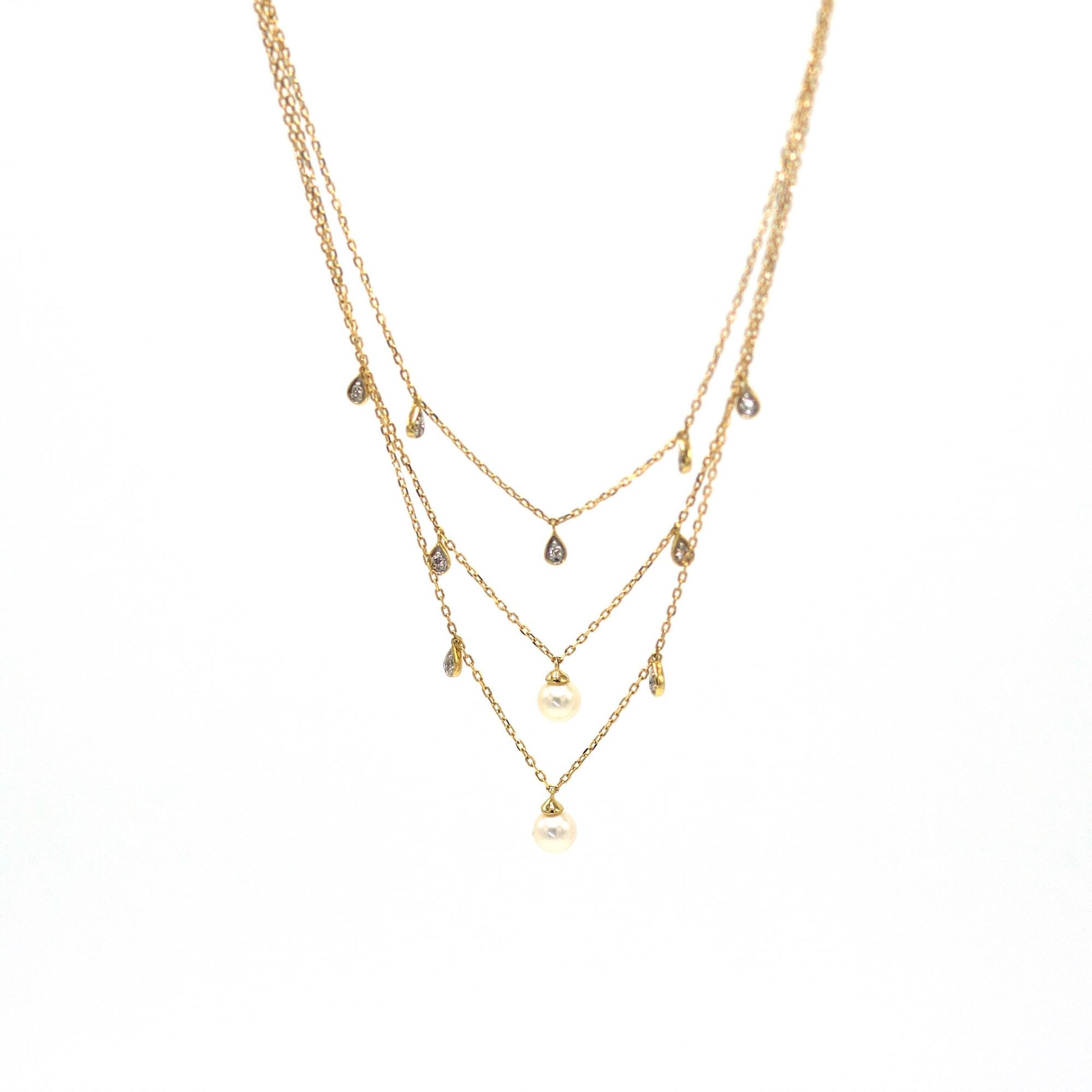 Collar tres sonrisas y diamantes