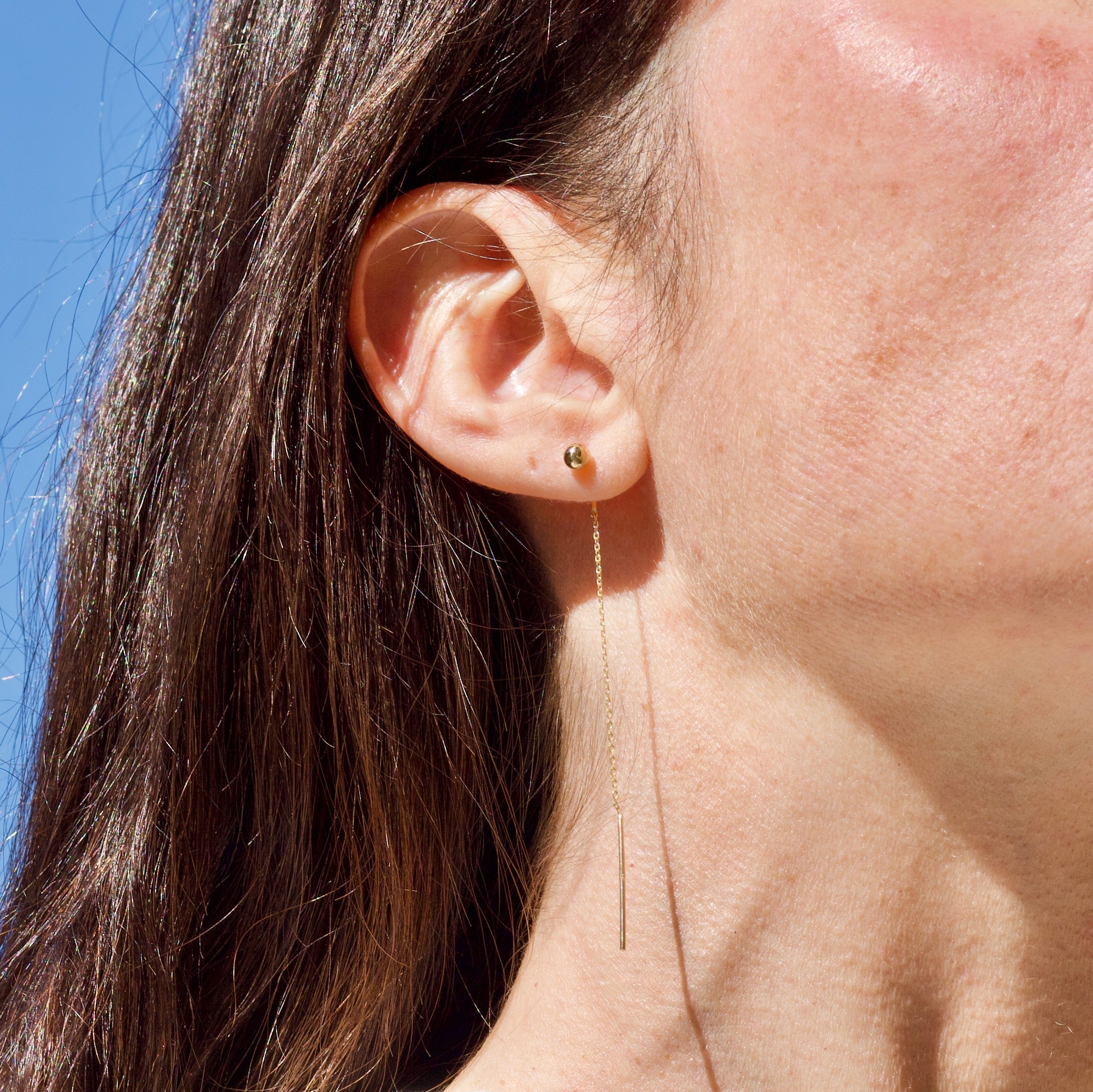 Aros colgantes barra y bola