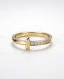 Anillo T 7 diamantes amarillo