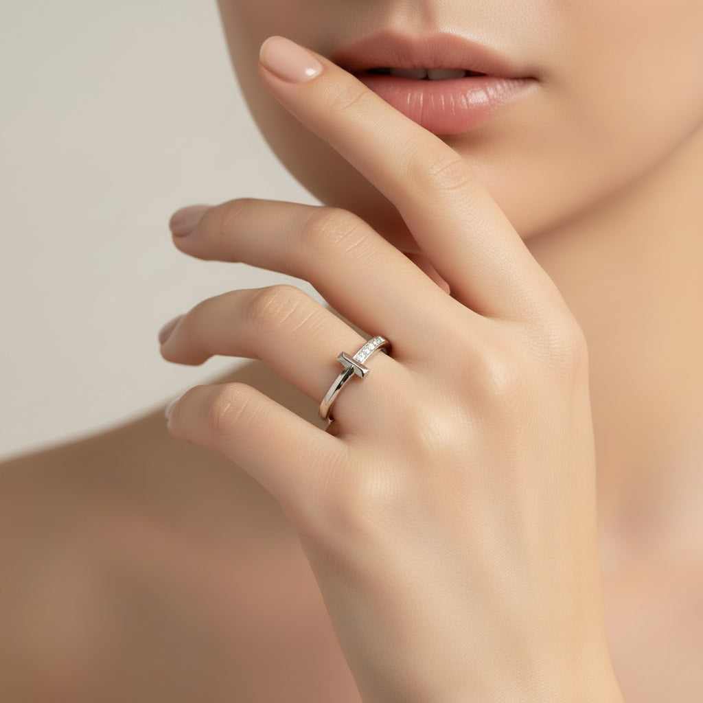 Anillo T 7 diamantes