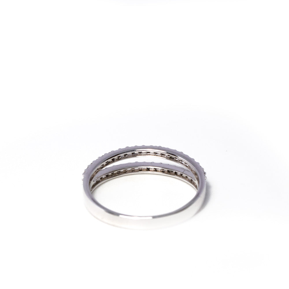 Anillo oro blanco diamantes separado brillantes