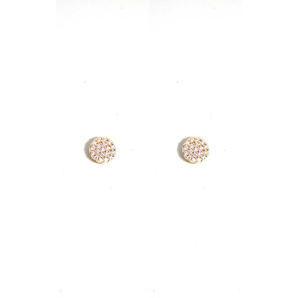 Aros Oro amarillo y brillantes boton