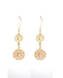 Aros Oro amarillo circulos calados