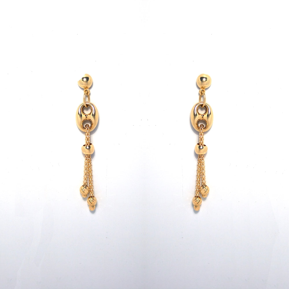 Aros Oro amarillo colgantes