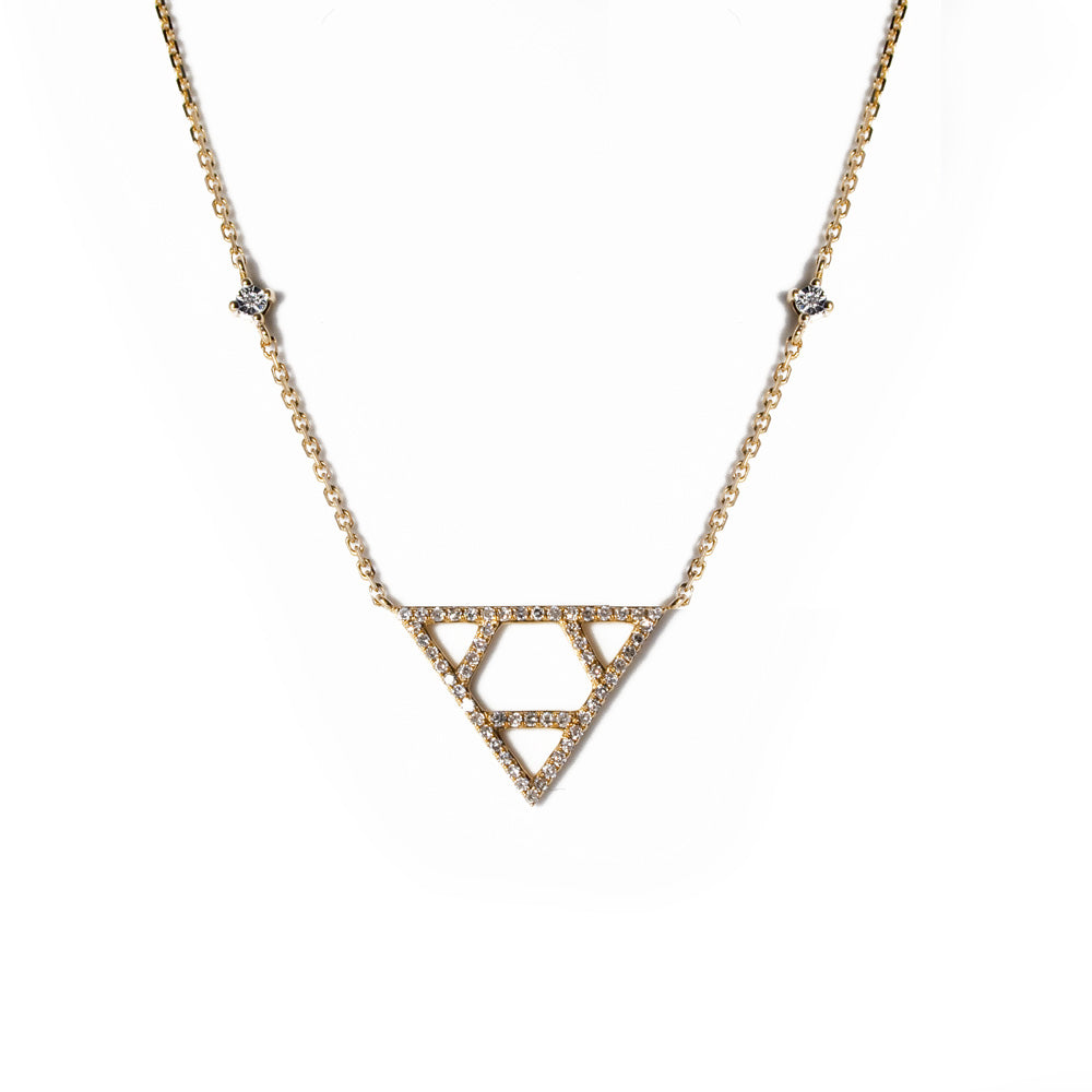 Colgante Oro amarillo triangular