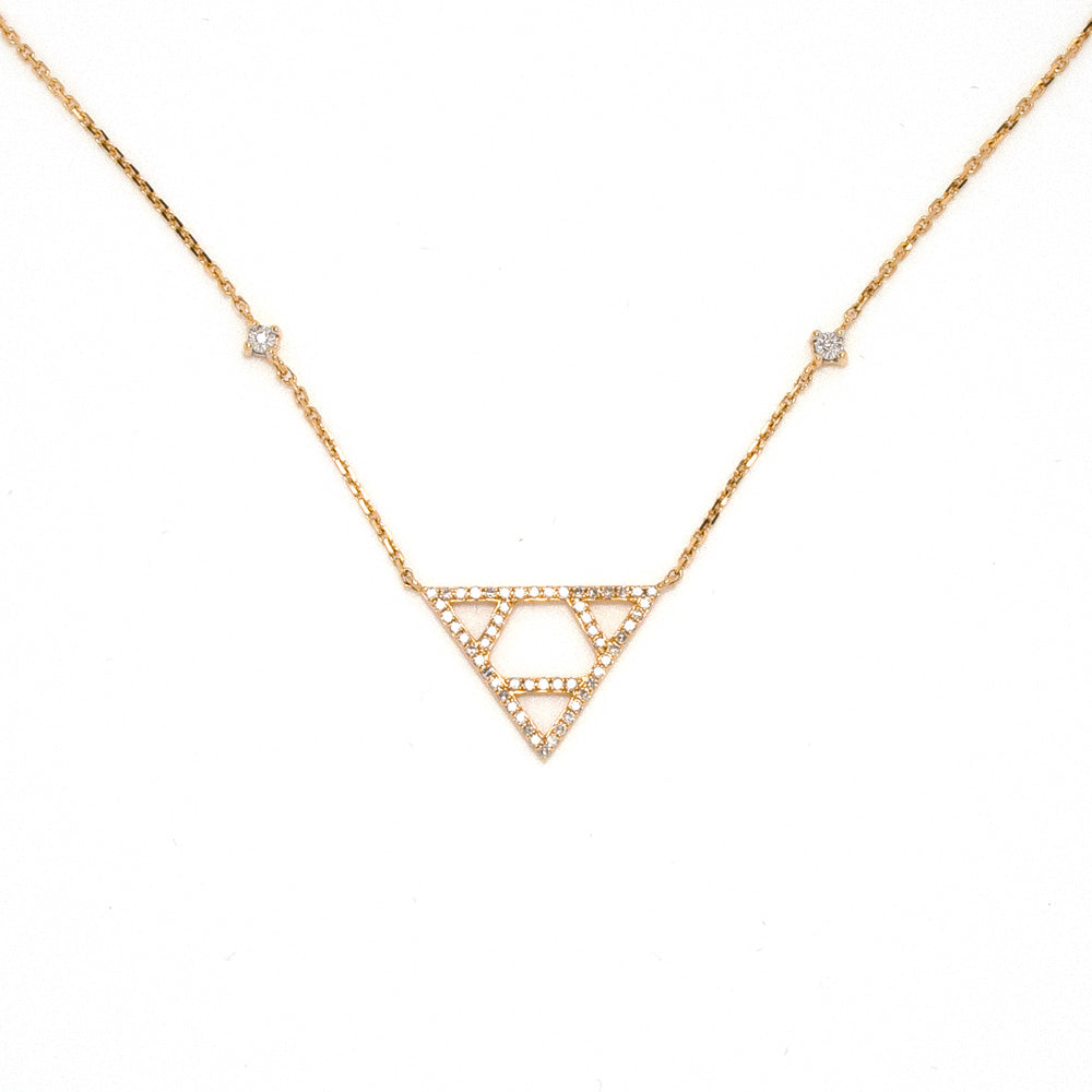 Colgante Oro amarillo triangular