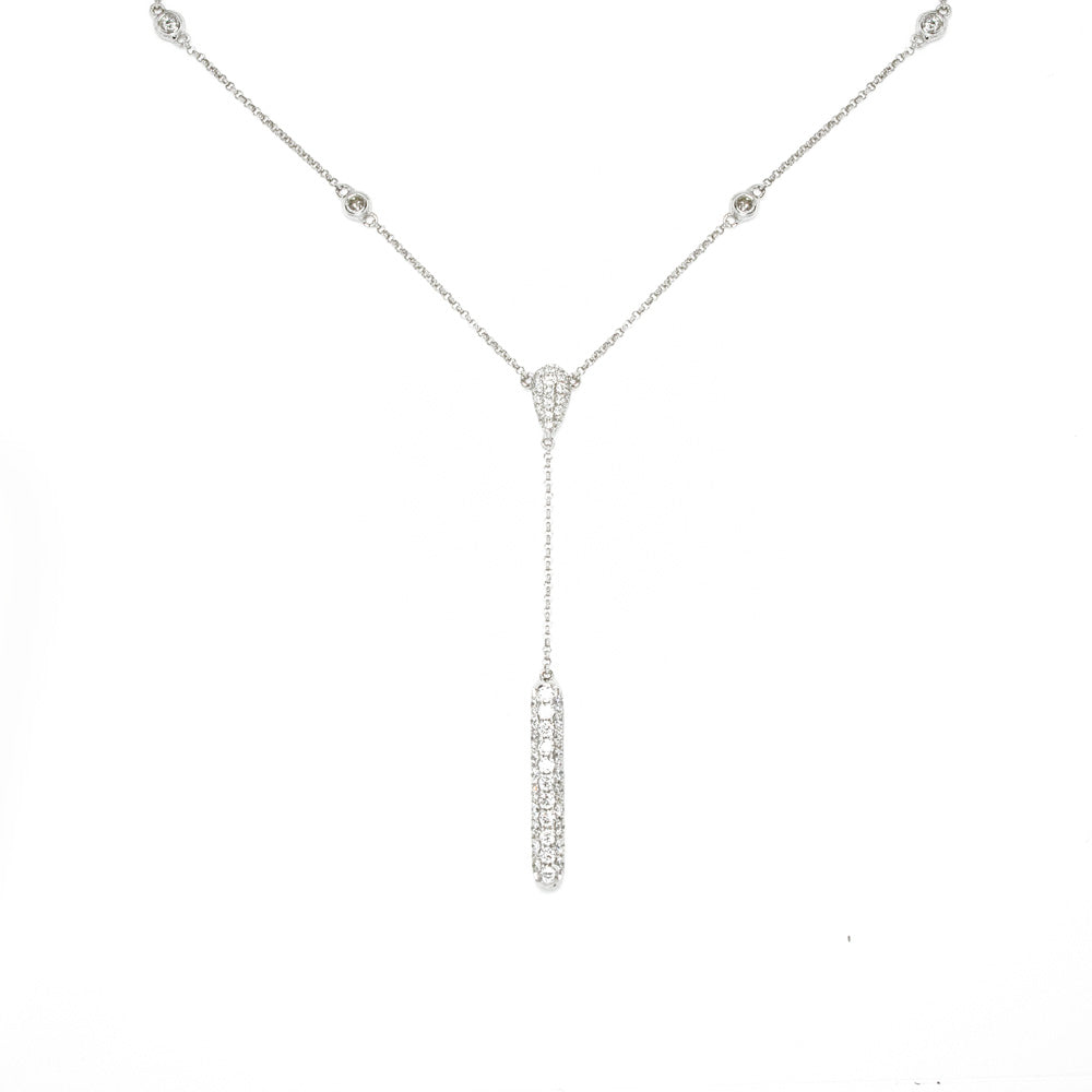 Colgante oro blanco con diamantes