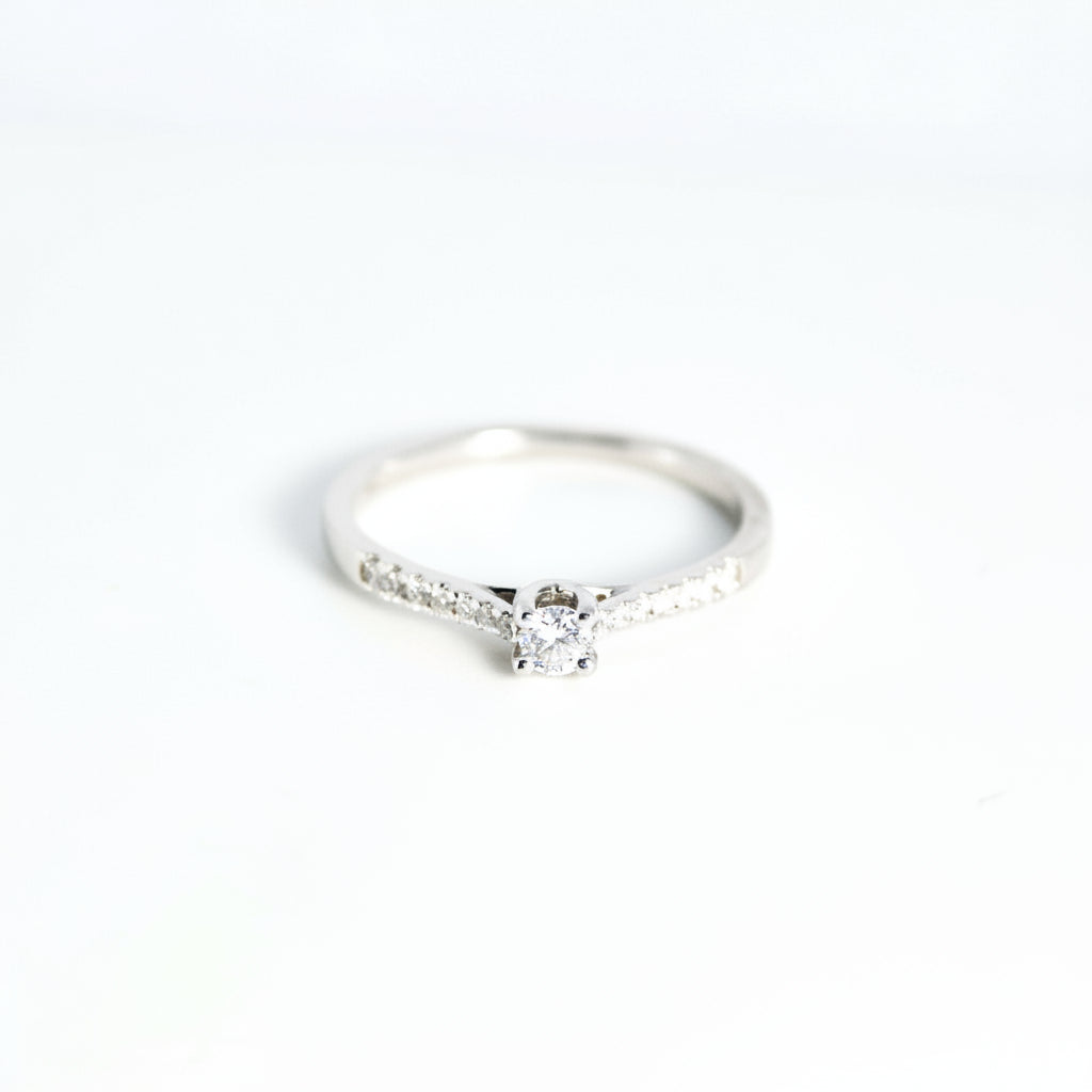 Anillo Oro blanco 14
