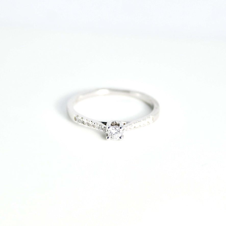 Anillo Oro blanco 14