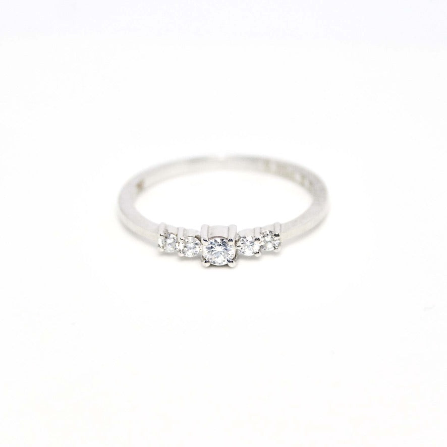 Anillo oro blanco rivier